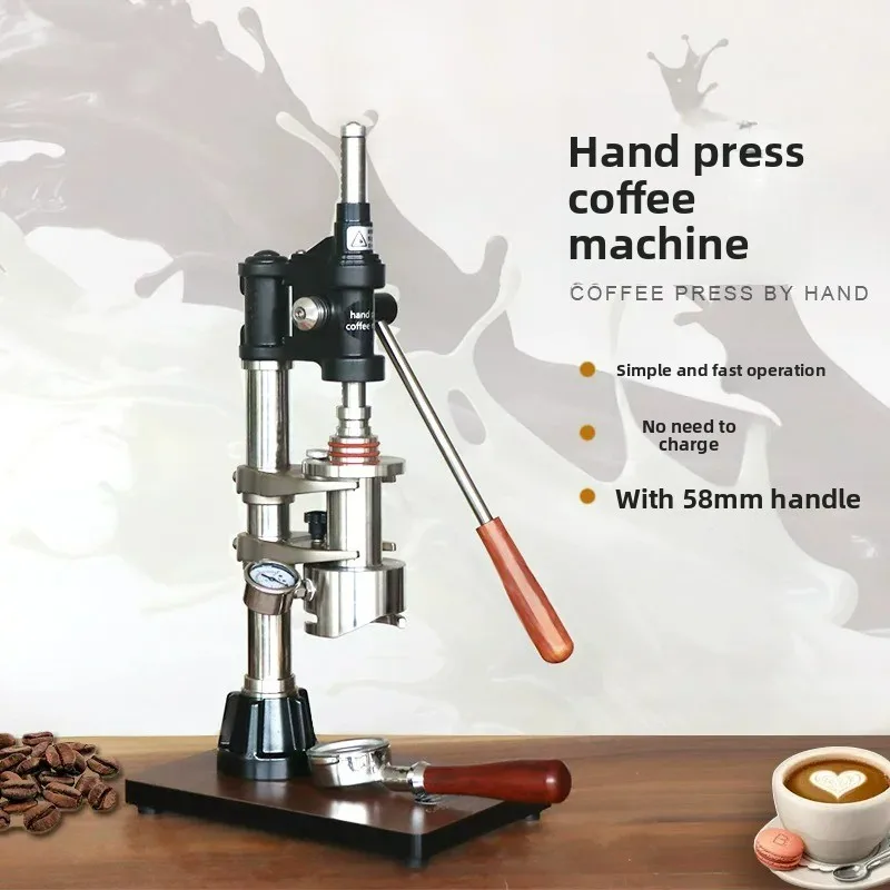 Lever Manual Espresso Maker Hand Press Variable Pressure for Home Outdoor