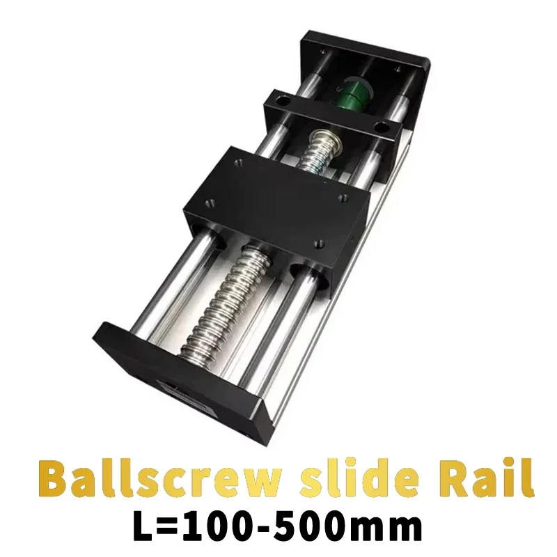 Linear Guide coupling Sliding Table Ballscrew SFU1204 100mm-500mm Stroke coupling Double Optical Axis CNC Table 3D Printer XY