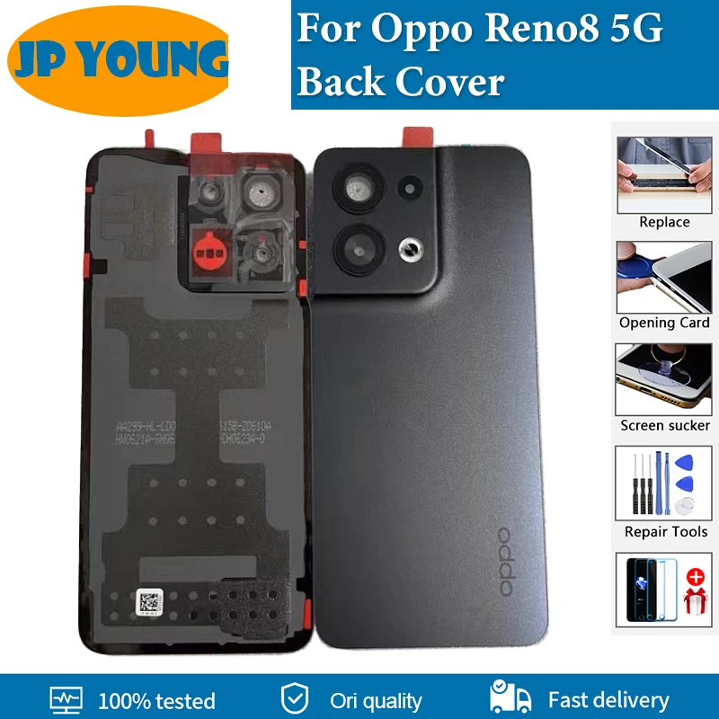 

Original Battery Cover Rear Case Housing Door For Oppo Reno8 5G Back Cover CPH2359 Battery Cover With Carmea Lens Replacement