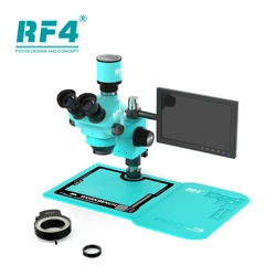 RF7050TV-2KC8-S010 Multifunctional Silicone Built-in Metal Microscope Base,Phone PCB Repair Welding Trinocular Stereo Microscope