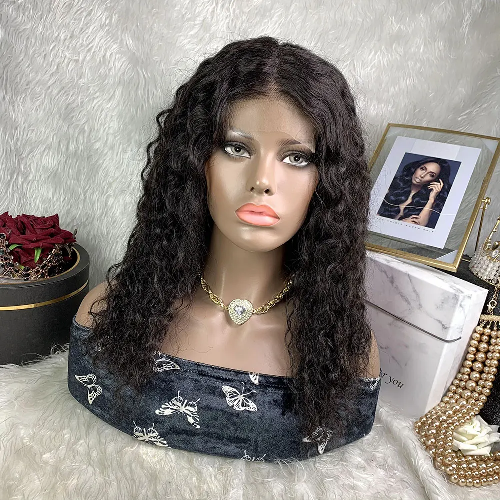 

Water Wave Hd Lace Front Wig Human Hair Brazilian Human Hair Wigs for Women Deep Curly Wigs Preplucked 4x4 Lace Closure Wig 180%