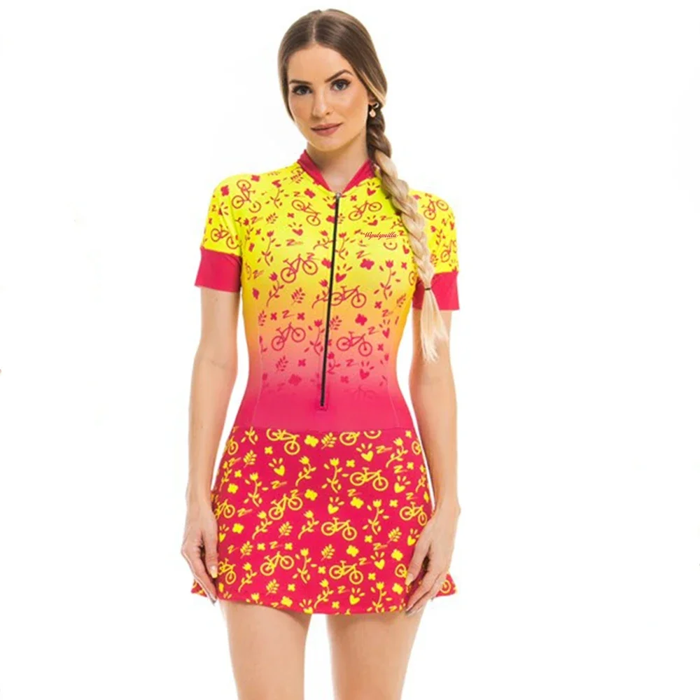 Wyndymilla Long Sleeve Bike Monkeys Outdoor Team Mtb Women's Cycling Jumpsuit Dress Monos Mujer Triathlon Skinsuit Femininas