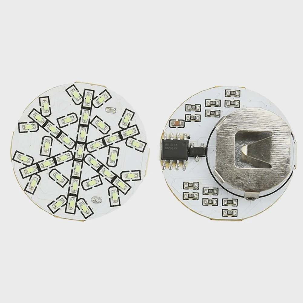 Lámpara de copo de nieve simulada de 8 modos, lámpara de Control magnético de copo de nieve, Mini lámpara decorativa redonda de 26mm, magnetrón