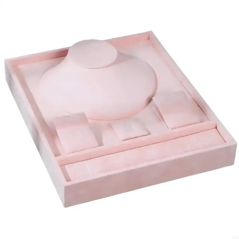 195C Practical Flannel Jewelry Organizers Box With Soft Fabric Interior Protective