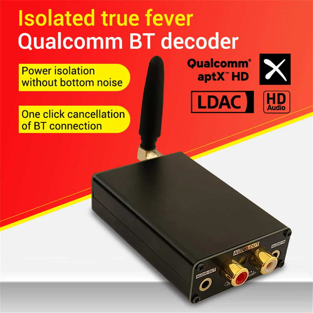 QCC3034 QCC5125 PCM5102A Lossless Decoding Board Type-C AUX Bluetooth Decoder Receiver SBC AAC APTX APTX-LL APTX-HD LDAC Preamp