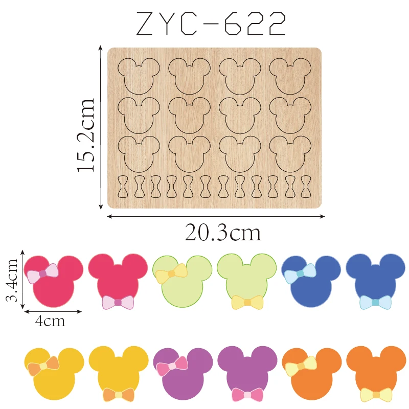 ZYC-622 houten dierensnijmal geschikt voor stansmachines