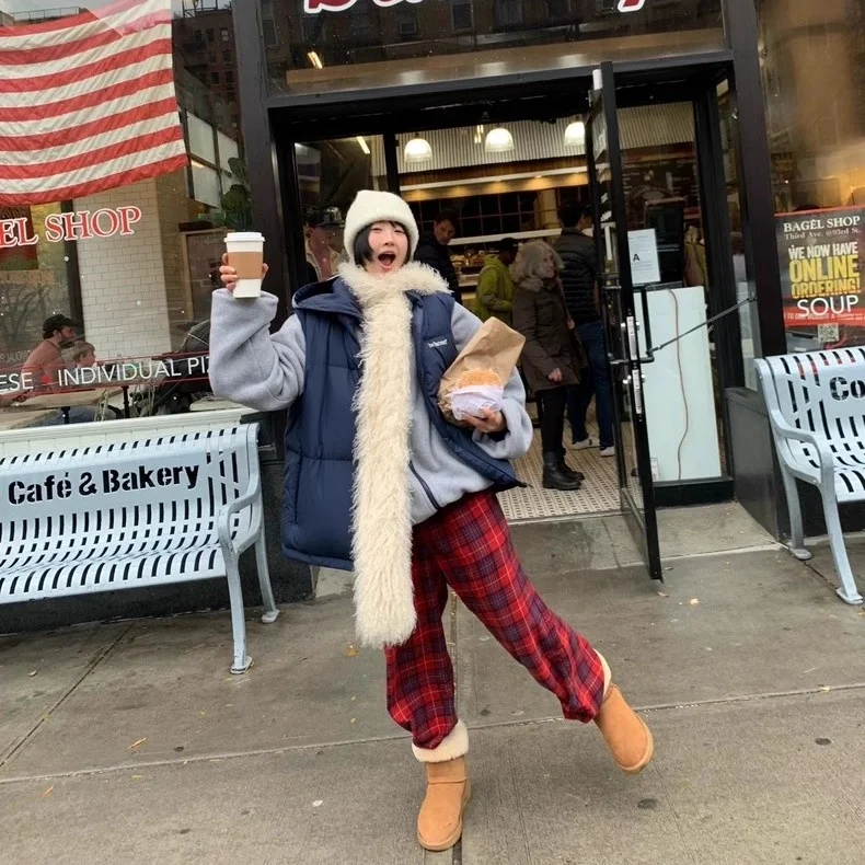 Barnet oito leite du para baixo jaet solto ajuste gola esteira versátil feminino inverno quente casaco colete outerwear