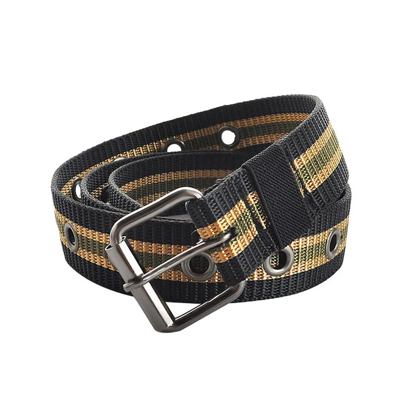 

3.4 cm Wide Men Belt Quality Alloy Pin Buckle Men Canvas Belt Casual simple Men and Women jeans Belt