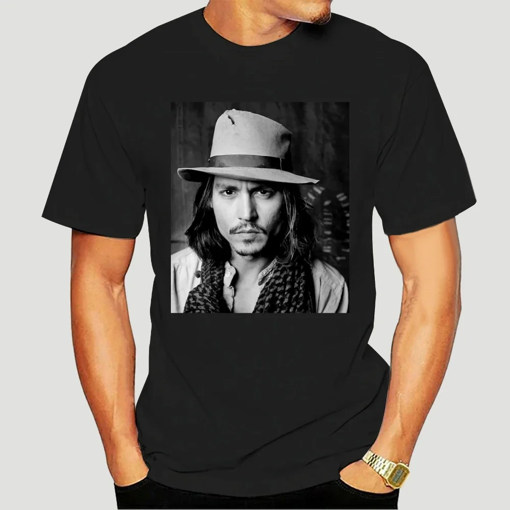 Top S to 5XL Black Johnny Depp UNISEX T-Shirt funny vintage graphic t shirts new in tops & tees shirt oversized t shirt men 2024