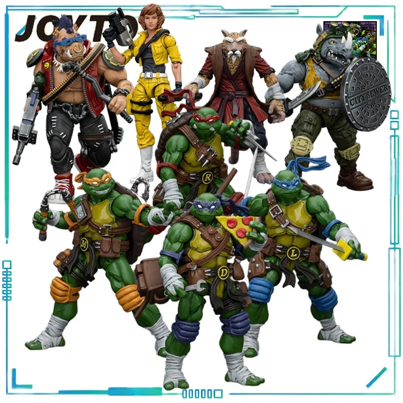 JOYTOY 正規品 JOYTOY X ニンジャタートルズシリーズ コンプリートニンジャタートルズ 4人セット 完成品 可動モデル ギフトコレクト