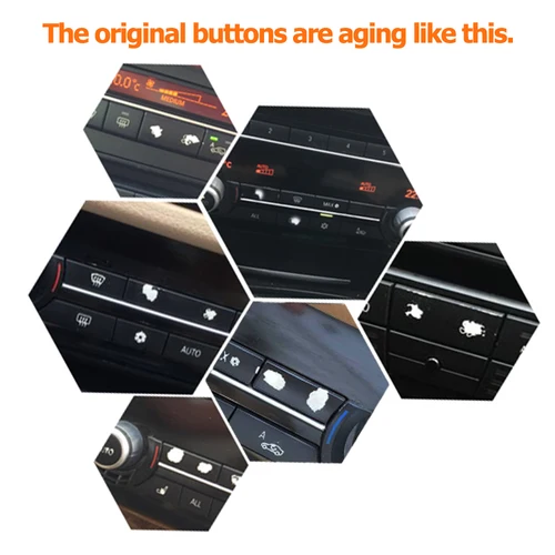 Imagen 2 del producto Cubierta del interruptor del calentador del botón de Control de CA del aire acondicionado del tablero para BMW 5 6 7 Series X5 X6 F10 F11 F07 F06 F12 F01 F02 F15 F16