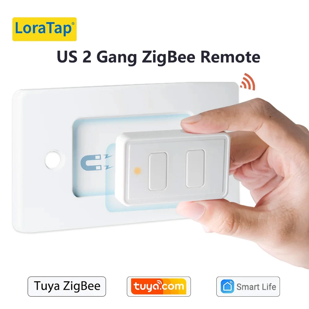LoraTap ZigBee 3.0 Wireless 14 EU US Push Button Remote Tuya Scene Automation Control Switch Smart Life App Hub Need