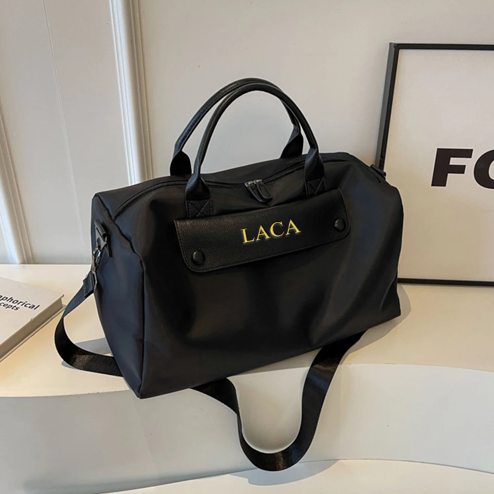 Customized name new fitness bag, dry and wet separation handheld travel bag, large-capacity travel bag