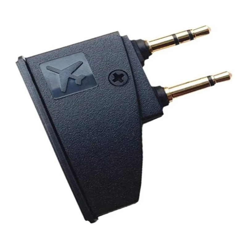 Słuchawki lotnicze przejściówka Adapter słuchawek lotu 3.5 wtyczka Mono do 2x3.5 wtyczki kompatybilne z QC45 QC35 QC3 QC25 QC20
