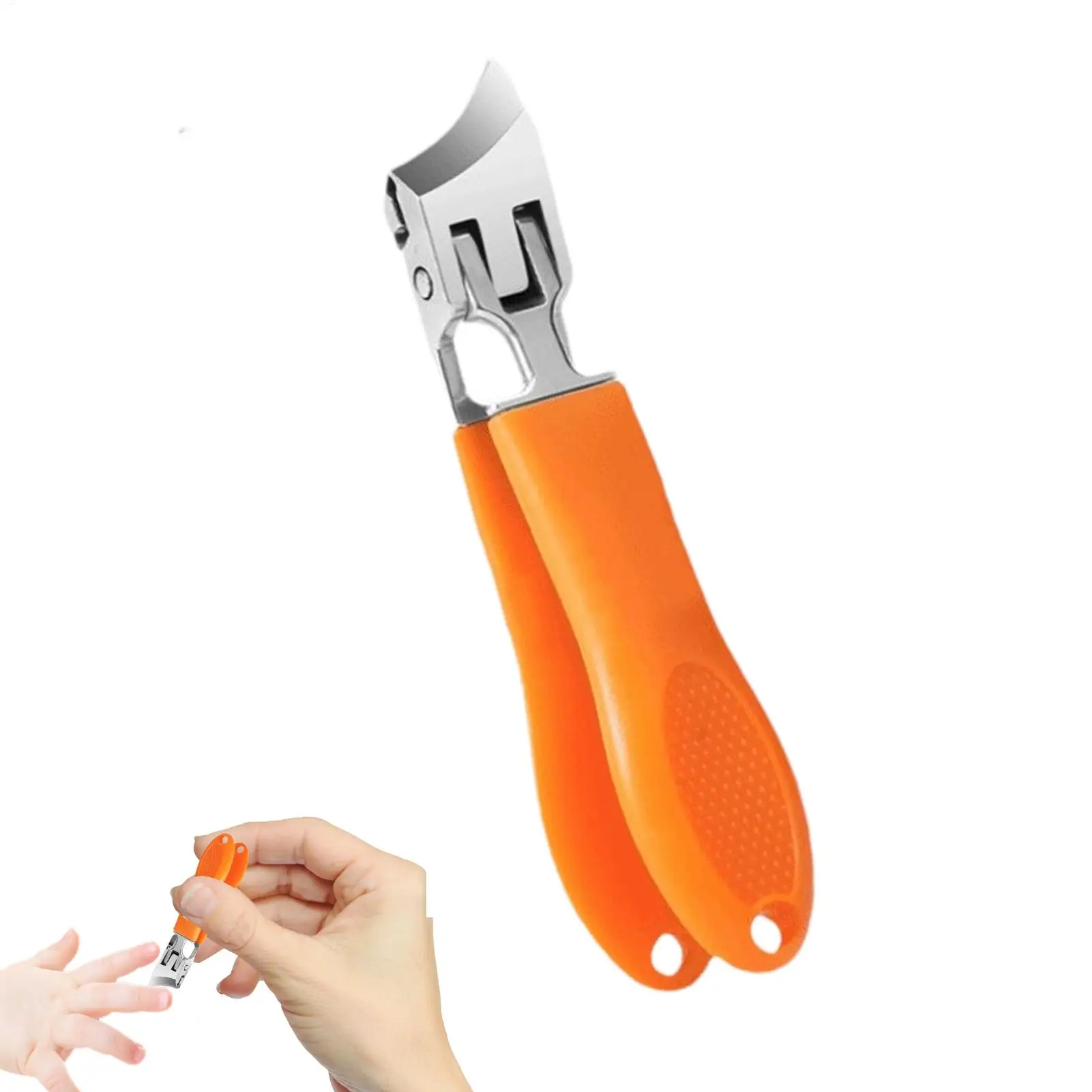 مائل مسمار كليبرز الفولاذ المقاوم للصدأ مكافحة سبلاش أداة قص الأظافر كليبرز مانيكير الجمال أداة واسعة الفك افتتاح منحني مسمار المقص