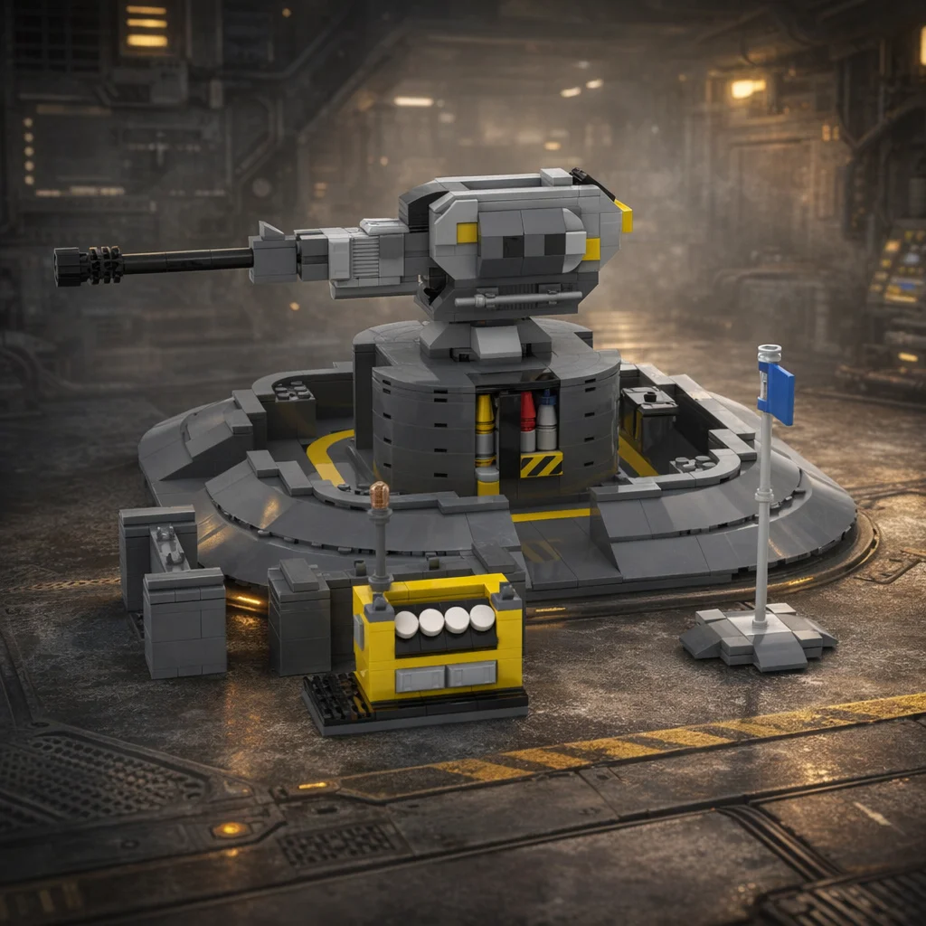 

Sci-Fi Space Soldier Artillery Building Blocks Galactic Defense Cannon MOC Model Bricks DIY Assembly Kit Adult Gift