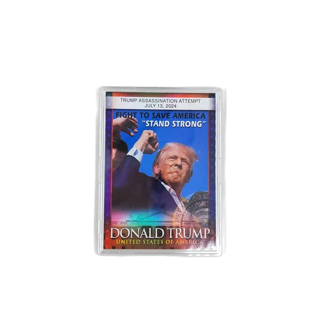 

President CARD NO.45 Donald Trump FIGHT TO SAVE AMERICA STAND STRONG New Gold Commemorate Shot Collection Card Collection