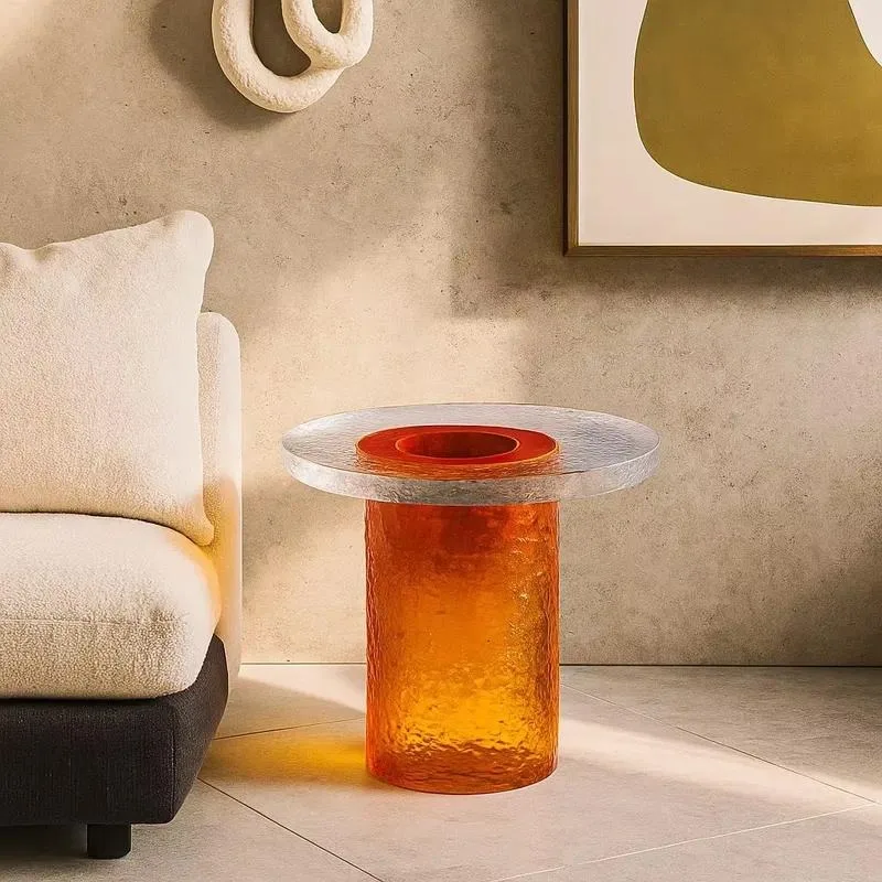 Custom Transparent Luxury Resin Dining Table Handmade Elegant Furniture for Commercial Space Hotel Living Room
