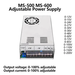 Adjustable 500W 600W Power Supply 0-12V 15V 24V 30V 36V 48V 60V 72V 85V 90V 110V 150V 200V 110-220V Ac To Dc Smps LED Industrial