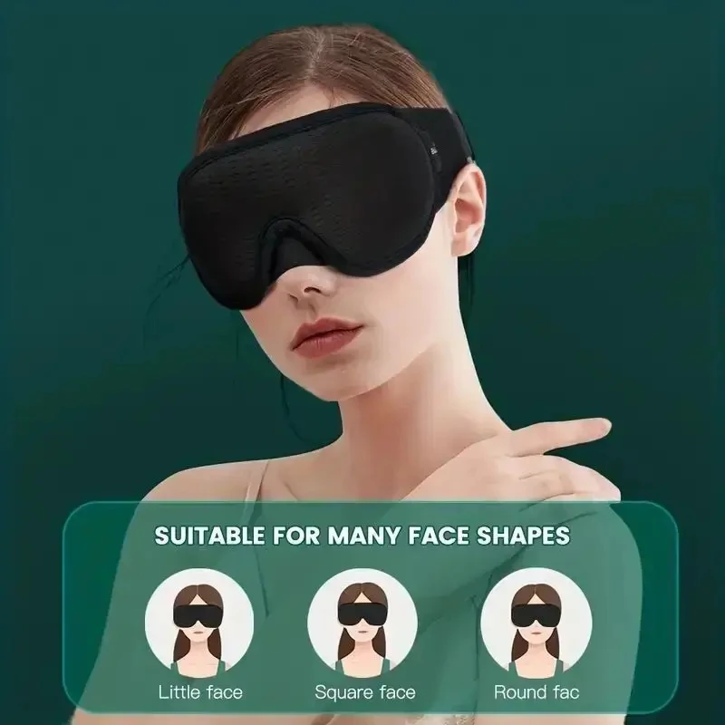 3D Sleeping Mask 100% Blockout Light Sleep Mask For Eye Soft Eye Mask for Travel Eyeshade Night Breathable Blindfold Sleepmasker image 4