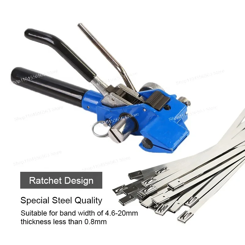 Stainless steel cable tie packing pliers manual cable tie pliers tightener cutting integrated