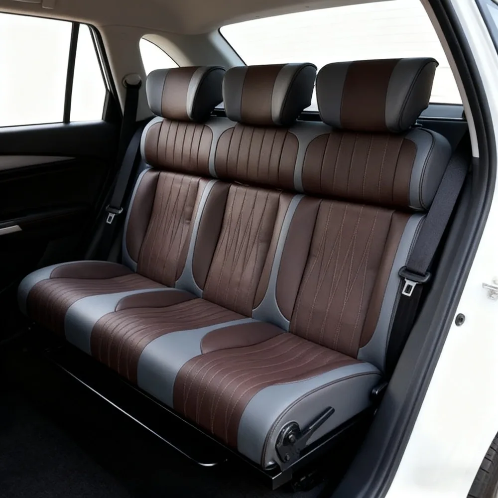 Luxury Custom Comfortable Leather 3-Fold Changeover Waterproof Business Camper Van Seat Bed RV MPV SUV Motorhome Vito Car Seats