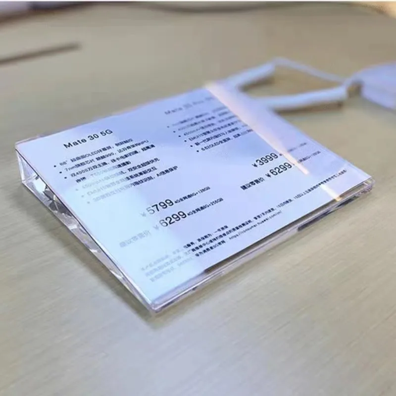 Acryl Preis schild Rack transparente Logo-Basis geeignet für mobile Einzelhandel geschäfte oder Supermärkte