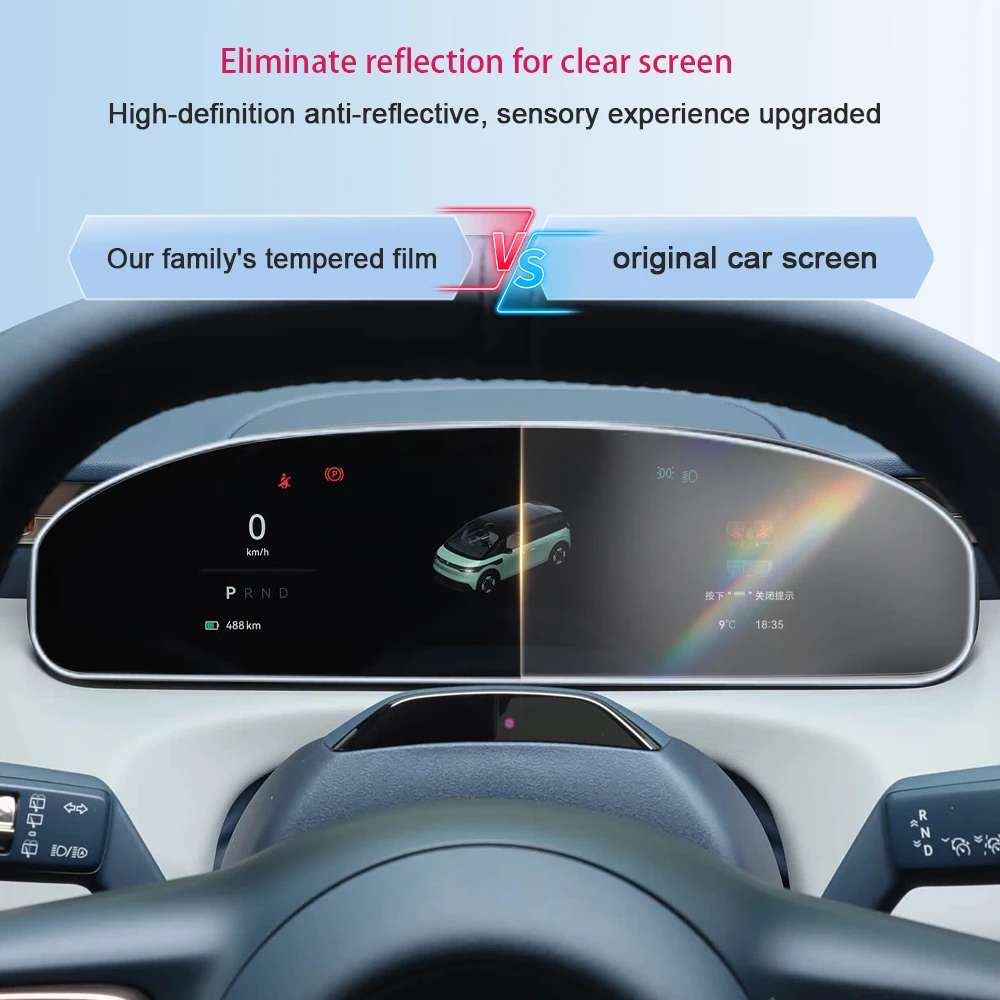 Für Zeekr 007/7gt 2025-2026 Mittelkonsole GPS LCD-Bildschirm Schutzfolie Gehärtetes Glas Anti-Fingerabdruck Kratzfest – Detail 1