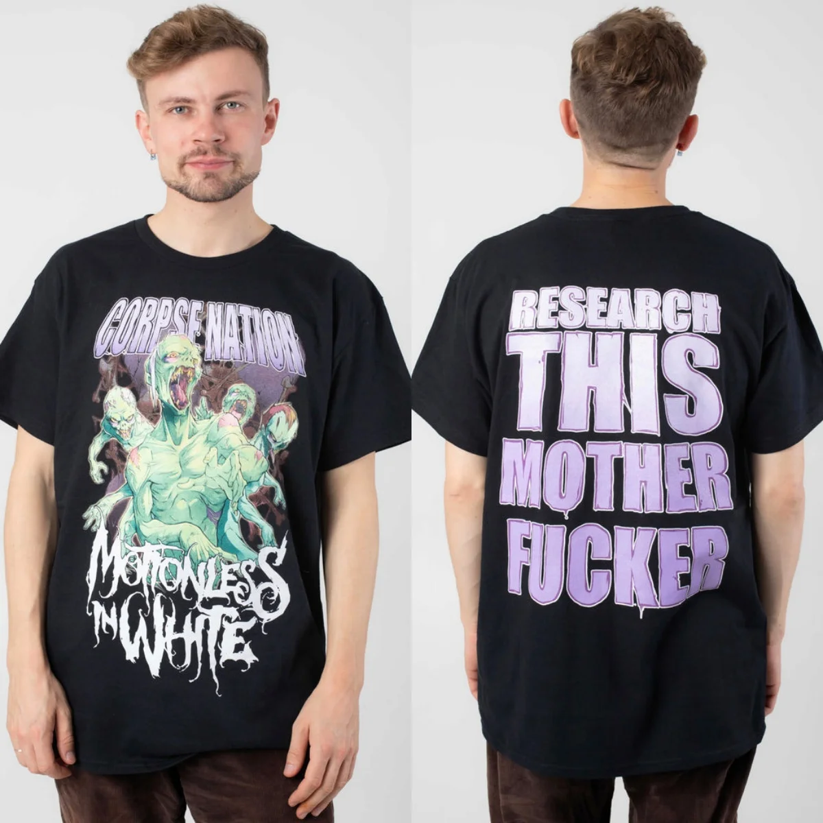 Motionless in White Grafik-Baumwoll-T-Shirt Unisex Sommer Kurzarm Mode Marken-T-Shirt Luxus Casual Vintage Tees – Detail 2