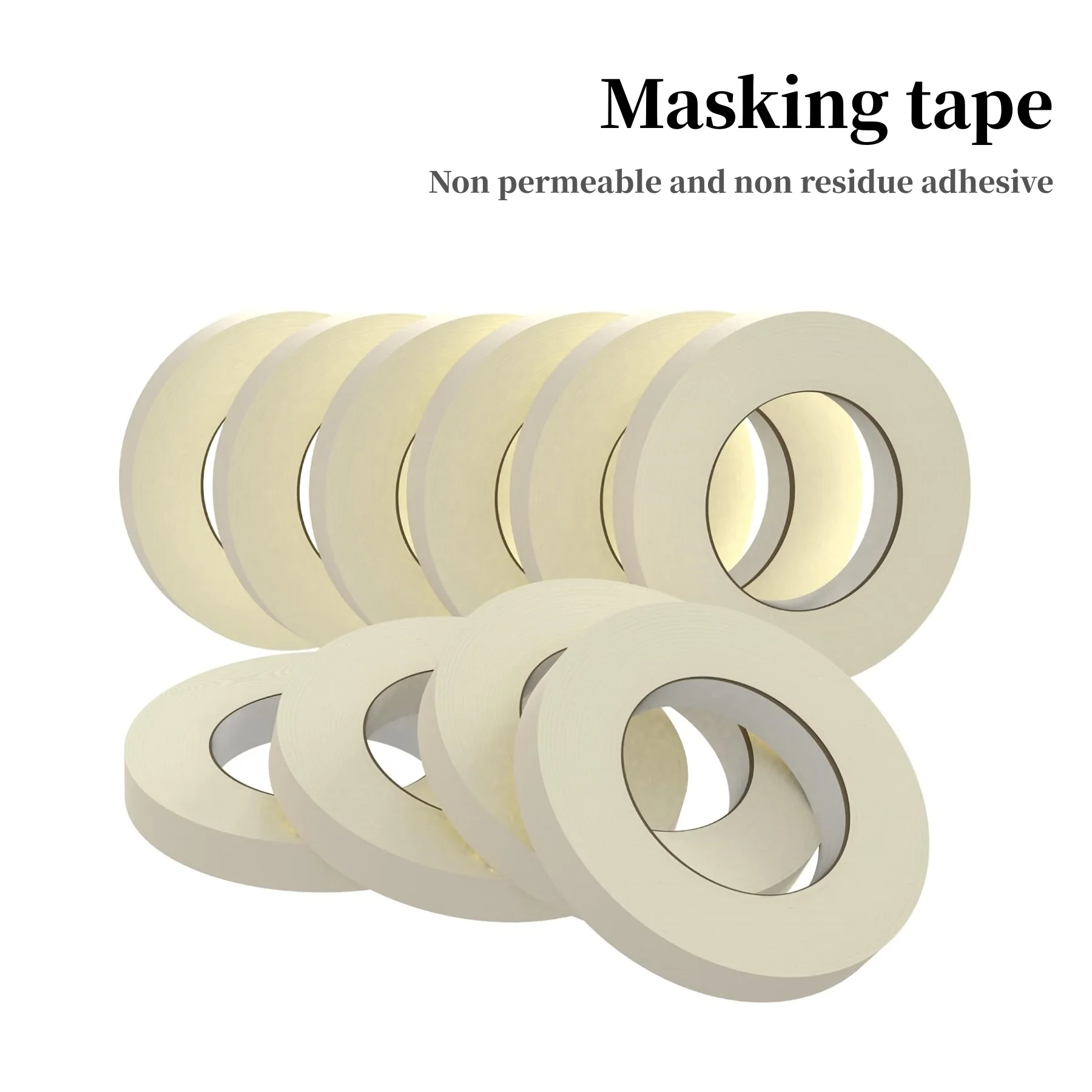 Masking tape, loose off white painted tape, easy to clean and remove，hand tear，suitable for writing surfaces，painting and crafts
