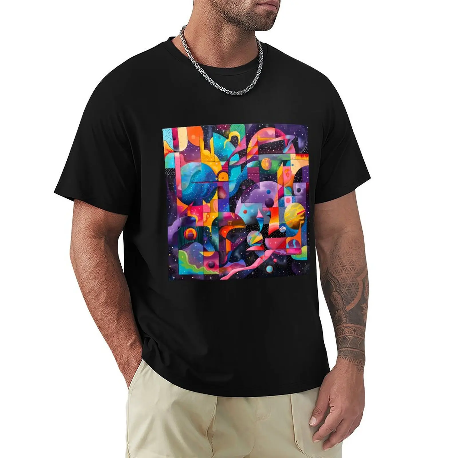 Celestial Collage T-Shirt Quick Dry Outdoor Sports T-Shirt