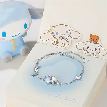Anime Kawaii Sanrio Cinnamoroll Ins Mode 925 Zilveren Armband Vrouwelijke Zoete Leuke Luxe Hand Decoratie Y2k Cadeaus voor Meisjes