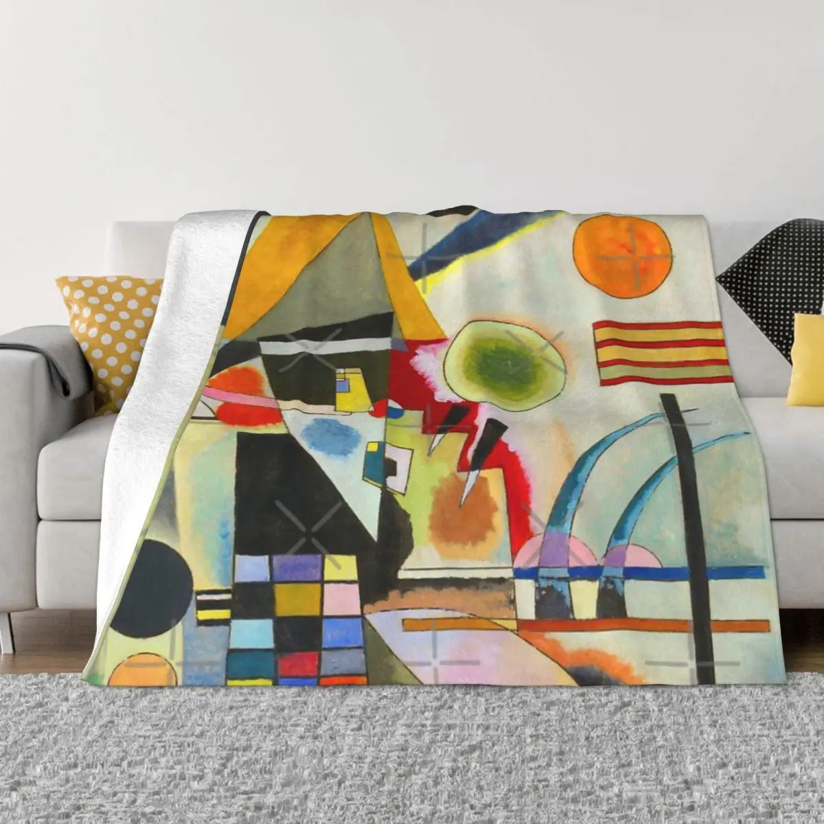 Kandinsky Swinging Quilt Bedroom Blankets & Throws Custom Blanket Personalized Throw Blanket