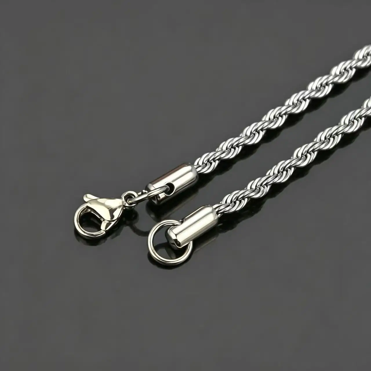 3/4/5MM Classics 316L Stainless Steel Twist Rope Chain Necklace For Women Neck Jewelry Pendant Accessories