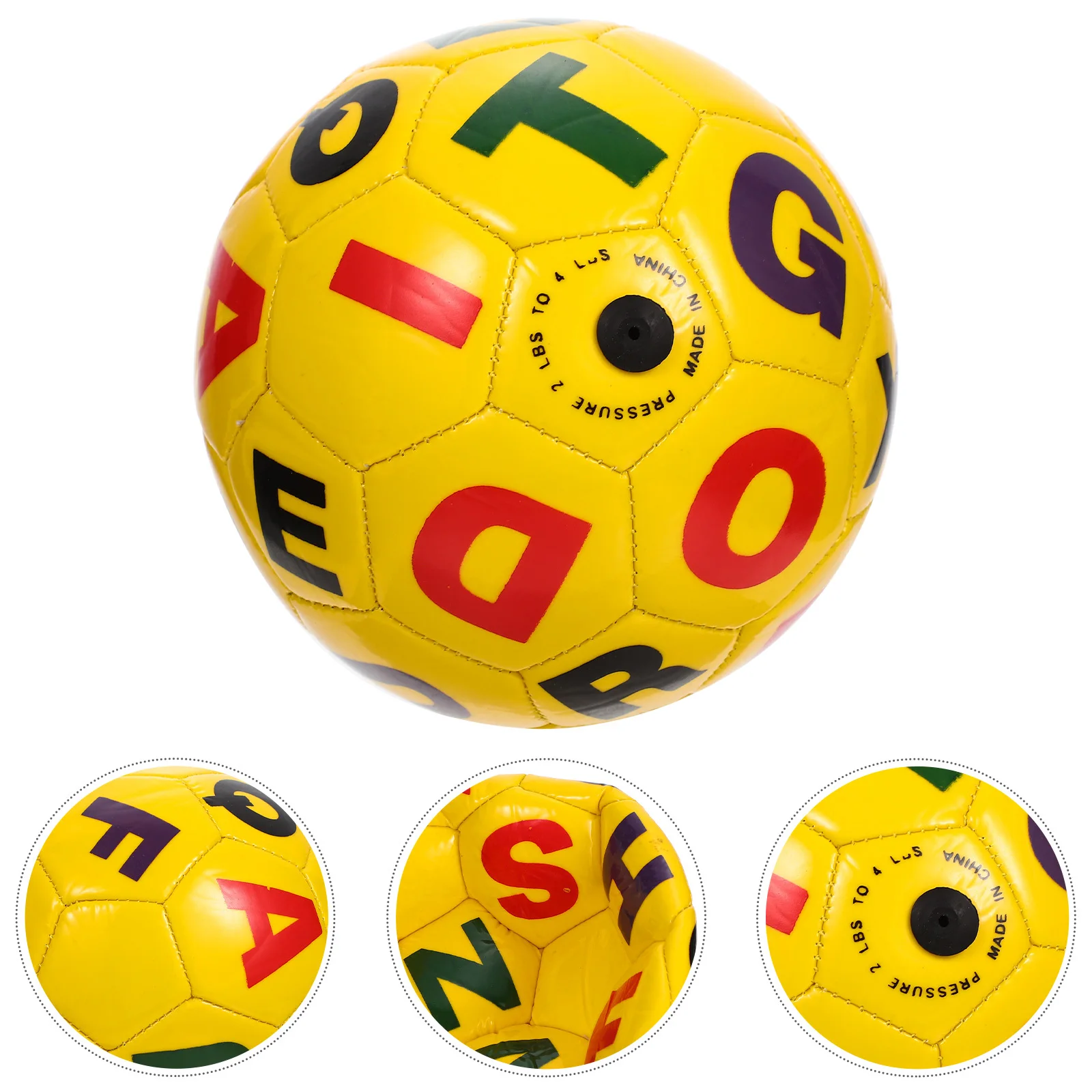 

PVC Children Soccer Ball Wear-Resistant Lightweight Inflatable Outdoor Play Letter Printed Kids Soccer Ball for Toddlers