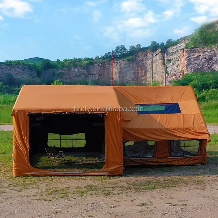 

ST Newest Combine Outdoor Waterproof Inflatable Tent for Camping House With Stove Hole