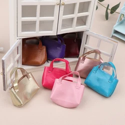 1Pc Dollhouse Miniature Handbag Purse Doll Mini Leather Bag Model For Doll Decoration Accessories Kids Pretend Play Toys
