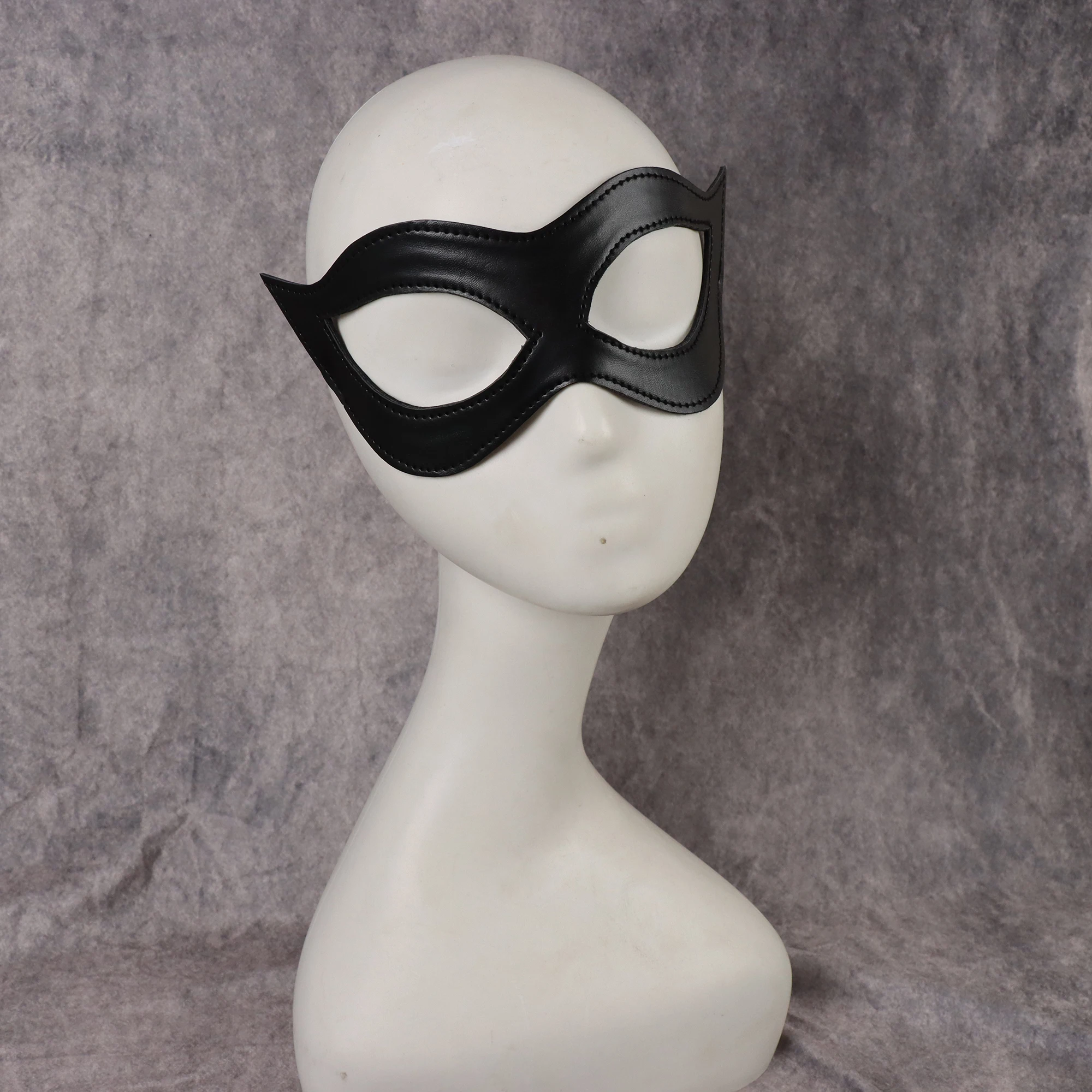 Negro gótico Harajuku Punk Sexy gato PU máscara de ojos de cuero máscara de mascarada Cosplay máscara de ojos bonita accesorios de juego de rol