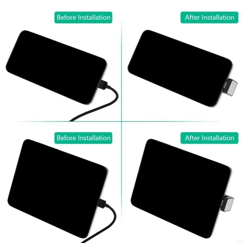 USB C Adapter 90 Degree USB C to USB C Male to Female Adapter