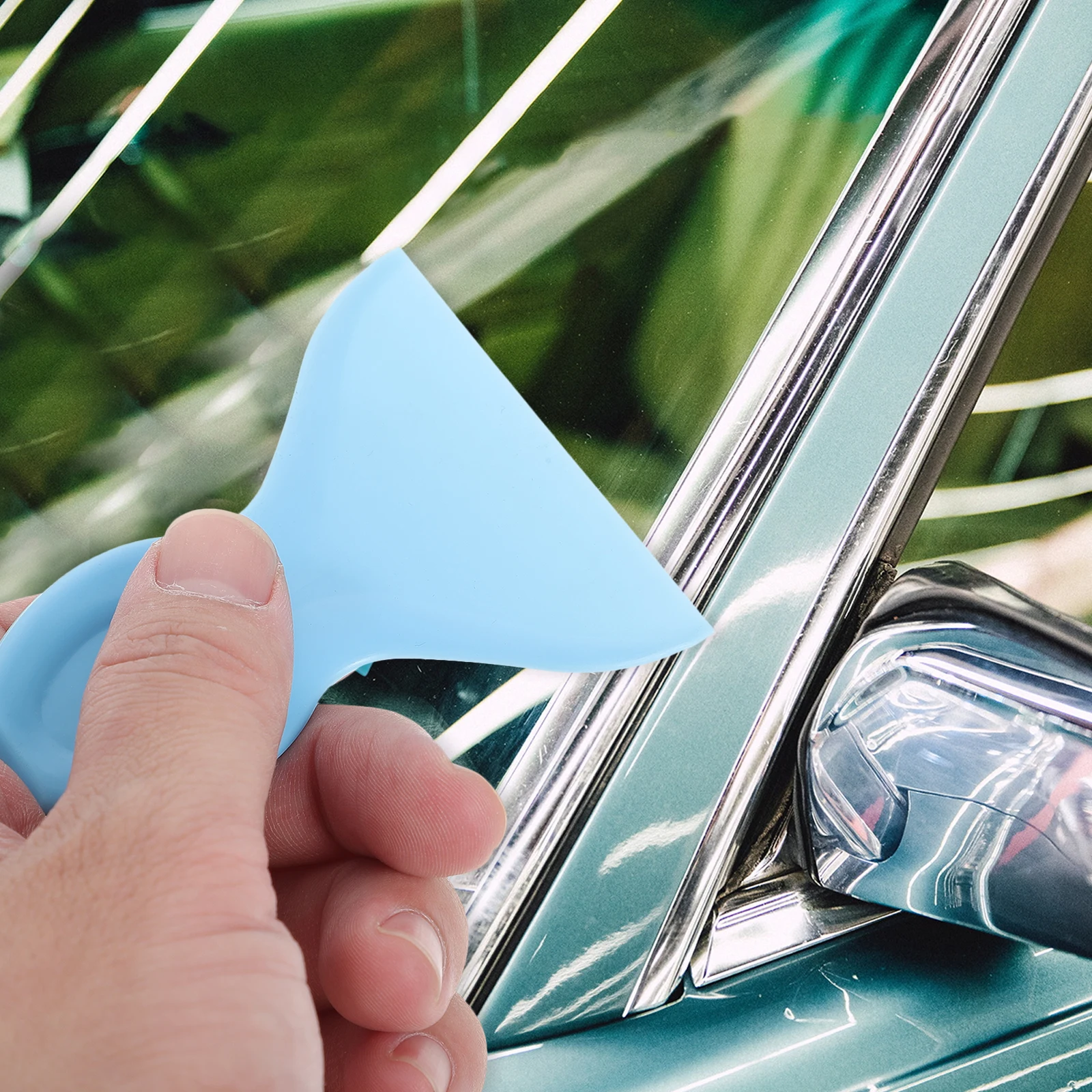 

4 Pcs Blue Plastic Car Film Scraper Tool Kit Vinyl Squeegee Window Cleaning Auto Glass Edge Sealer Non Scratch Durable