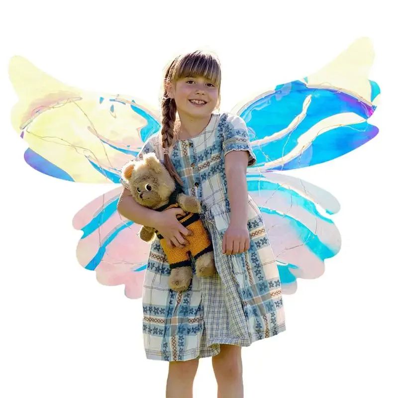 

Princess Fairy Wings For Girls Electrical Butterfly Wings Sparkling Glowing Shiny Dress Up Moving Fairy Wings for Birthday Prty