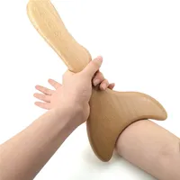 2025 Back Neck Body Beech Scraping Board Wooden Guasha Massage Tool Meridian Beauty Dredge Board Carbonized Acupuncture Board