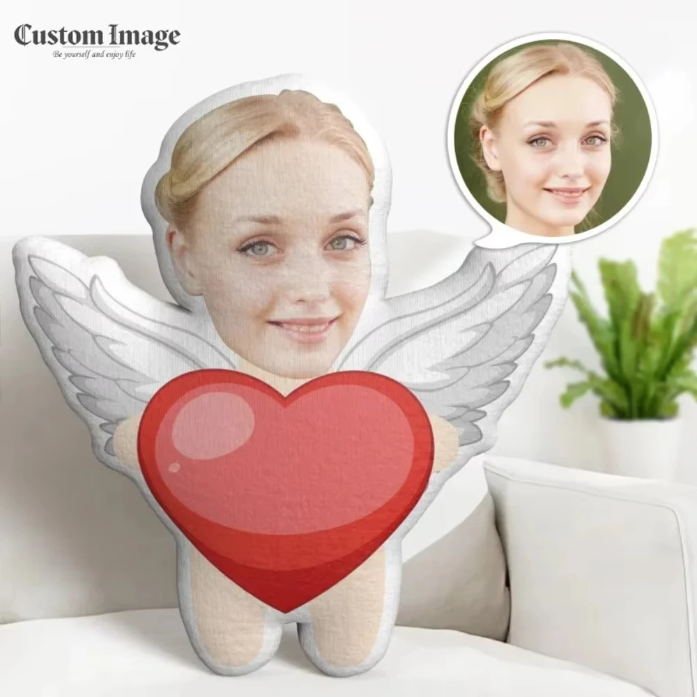 Unique Shaped Custom Photo Pillow, Personalized Face Cushion, Wonderful Gift For Home Decor Birthday Festival