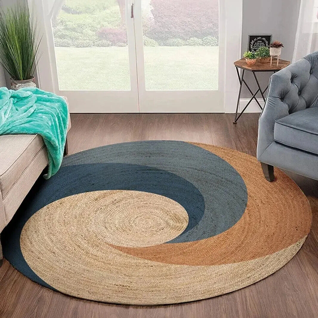 

Handmade Natural Round Jute Rug Bedside Round Rug Circle Rug New Home Gift