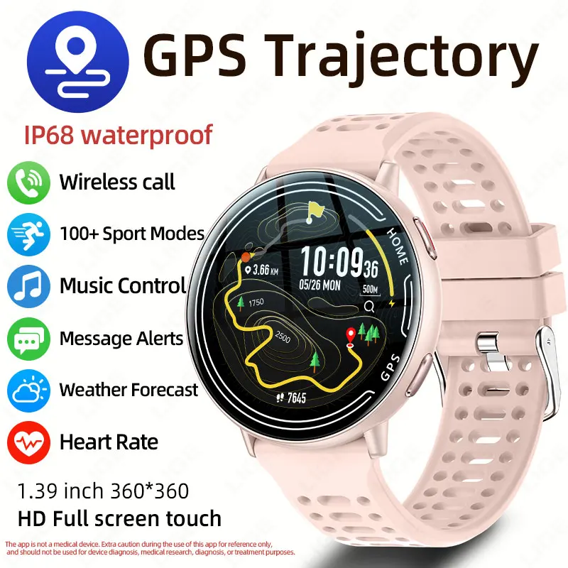 

LIGE 2026 для женщин GPS Смарт-часы Bluetooth-вызовы 100 + спортивные режимы Смарт-браслет 230 мАч Смарт-часы на открытом воздухе для Android iOS