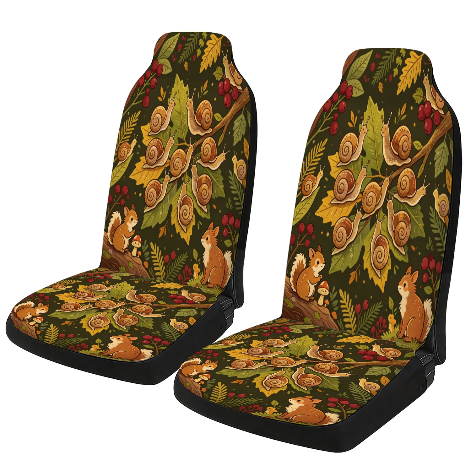 Car Seat Covers Auto Seat Protectors Universal Fit, Yellow Orange Wheat Field Pattern, Modern, Car SUV Truck Daily Commute Road
