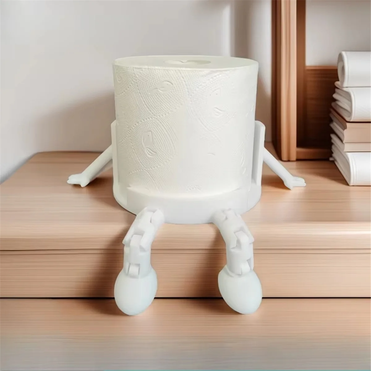 A03R 3D Printed Tissue Holder - Movable Joints Toilet Paper Rack for Home & Bathroom, Small Ornaments for Home Decoration