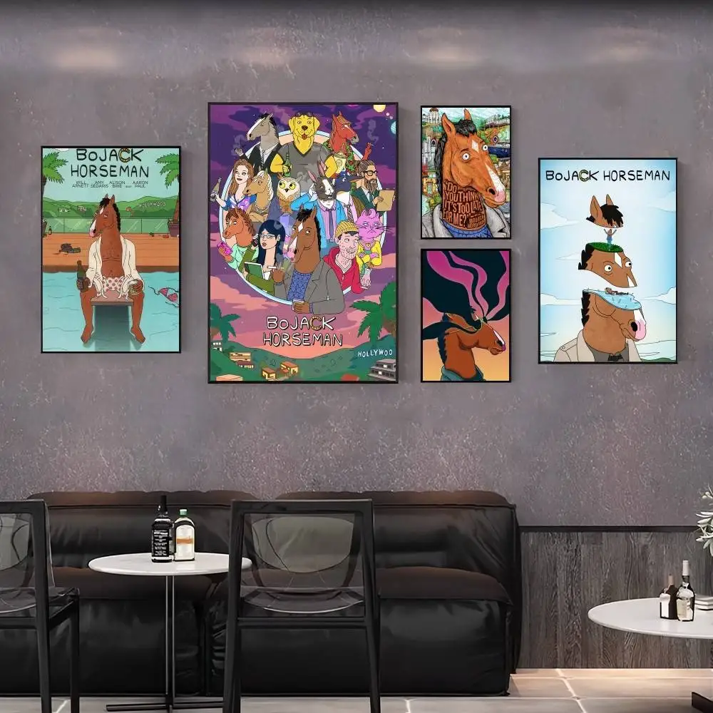Cartoon B-BoJaCK-K H-HoRsEMaN-N Poster Print Cook Cooked Wall Art Canvas Painting for Living Room Bedroom Home Decor