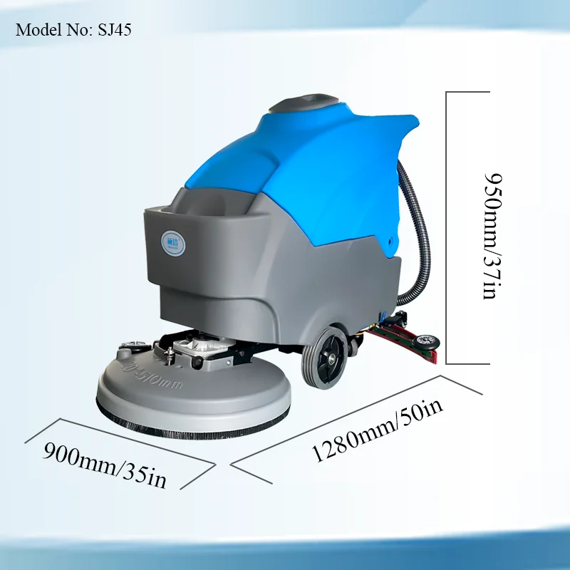 Low Noise Come With Built-In Charger Industrial Walk Behind Battery Type Floor Scrubber Manufacture