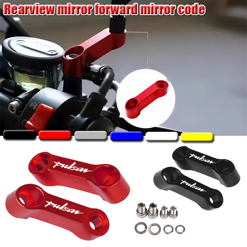 Adaptador extensor elevador de montaje de espejo lateral de motocicleta CNC, rosca derecha e izquierda de 10MM, apto para Baja Pulsar 180 200 NS 200 Dominar 400